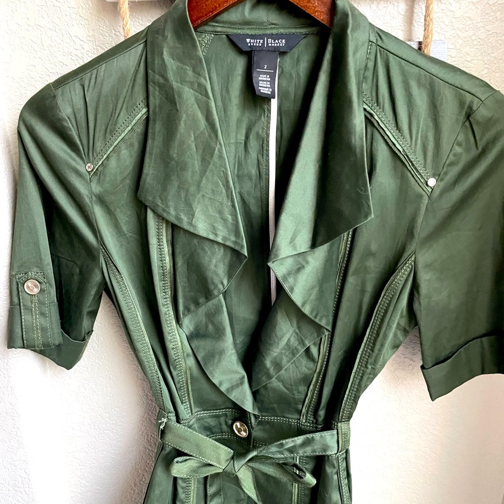 WHBM Olive Green Top